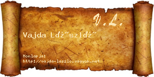 Vajda László névjegykártya
