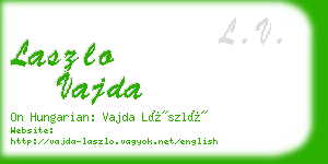 laszlo vajda business card